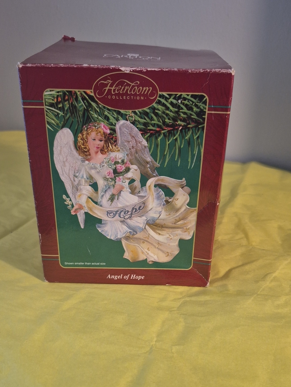 Heirloom Collection Angel of Hope Ornament - White, Gold & Pink Accents